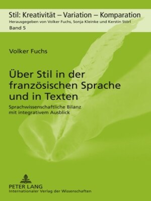 cover image of Ueber Stil in der franzoesischen Sprache und in Texten